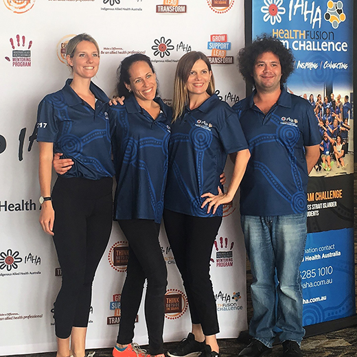 USC students Jenna Perry, Emma Williams, Tracy Hardy and Daniel Chilly at the IAHA Health Fusion Team Challenge