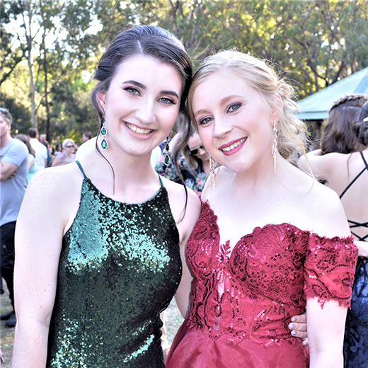 Bundaberg friends Renee Nielsen and Hollie Cooper will study Criminology and Justice together at USC.