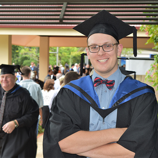Hervey Bay music teacher Caleb Rostedt graduates from USC with a Master of Professional Practice (Creative Writing) 