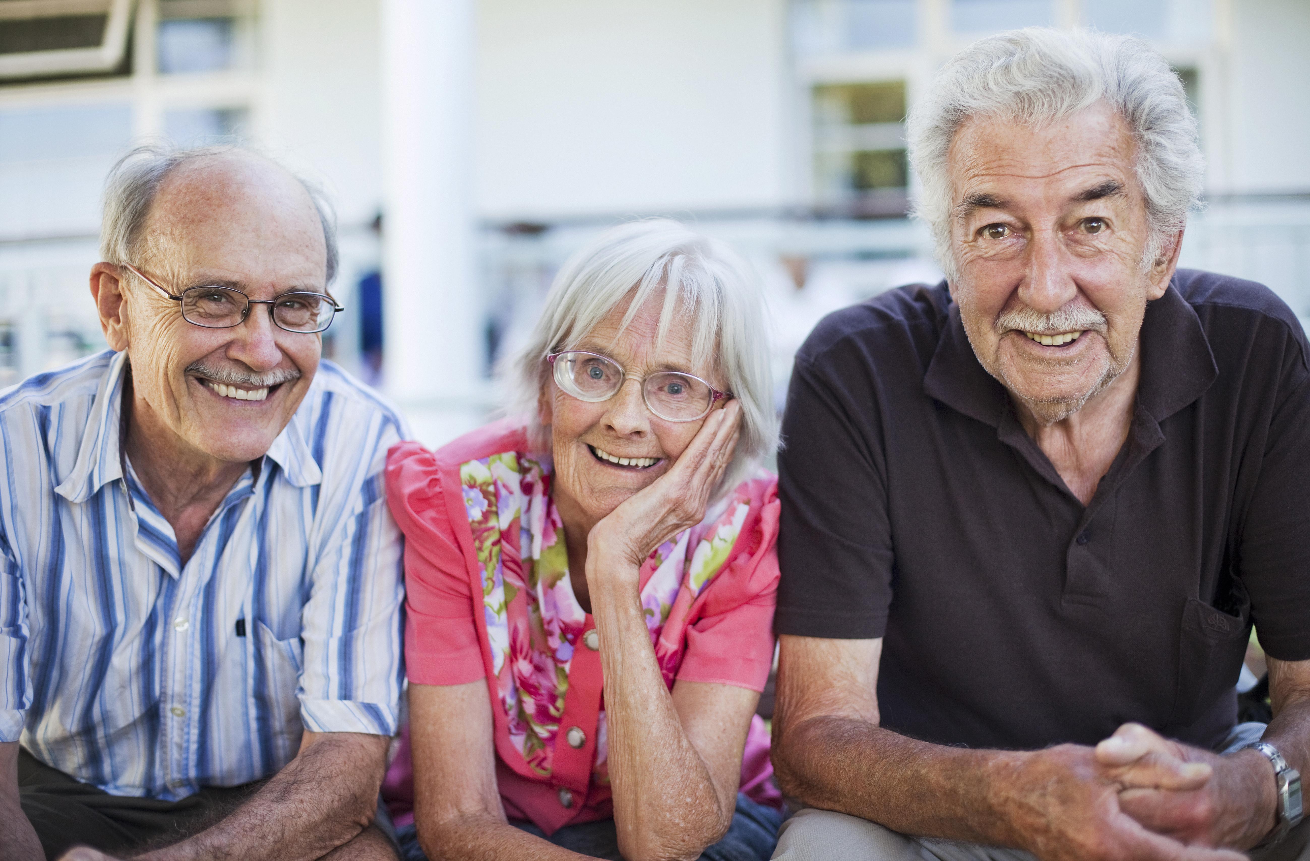 Older aged people smiling