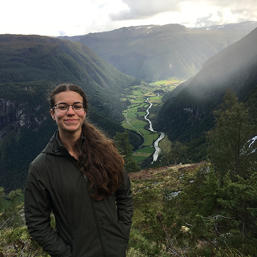 2020 graduate Evangeline Bryce in Norway during her degree