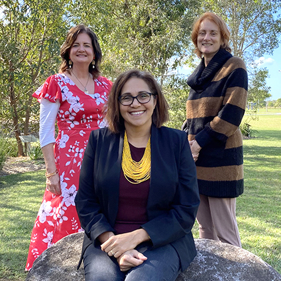 Indigenous and Transcultural Research Centre - Maria Raciti (centre), Catherine Manathunga (left) and Jennifer Carter 