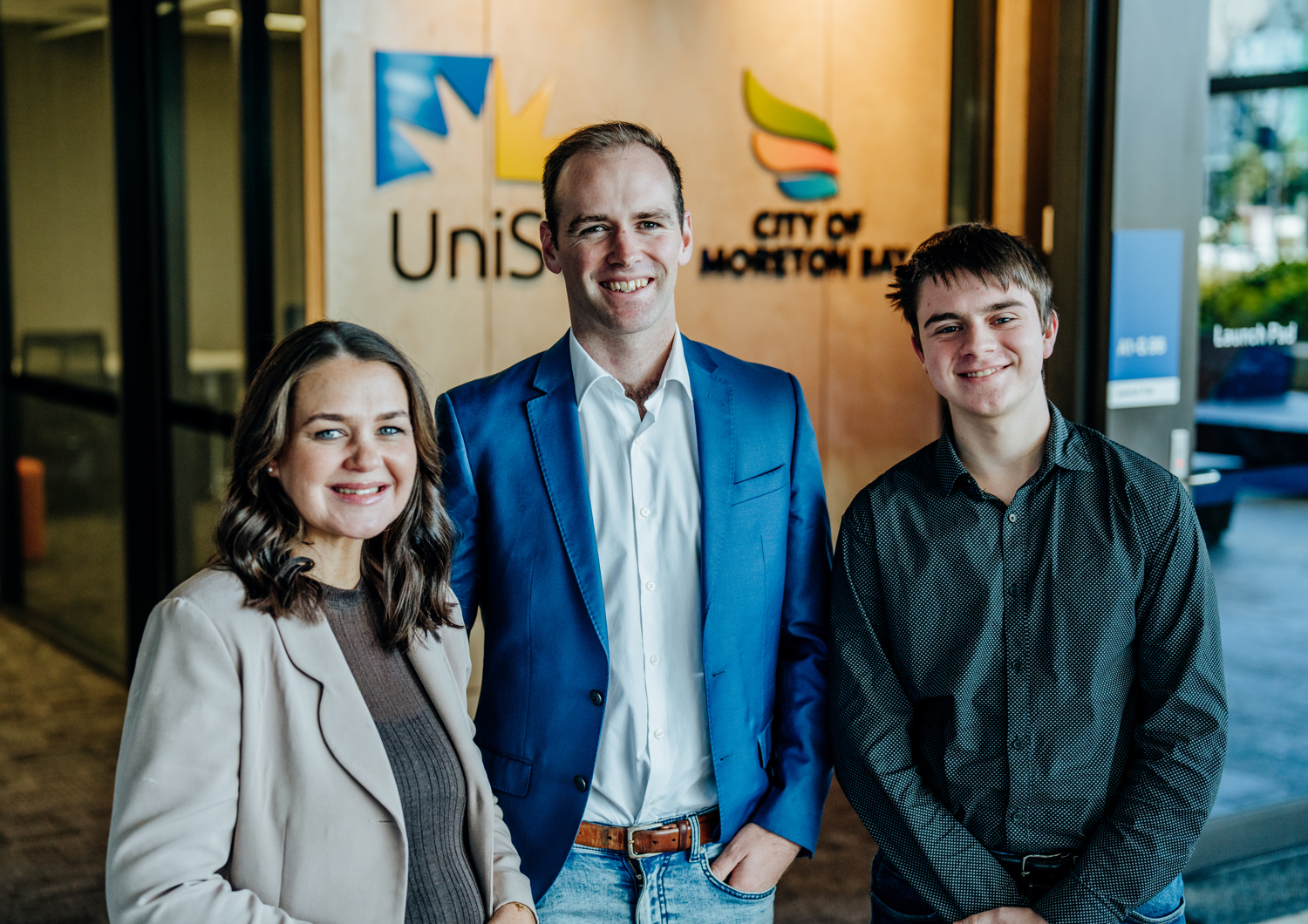 Von and Peter Hosking, with Nathaniel Ransley who is a member of the Campaign Surge team 