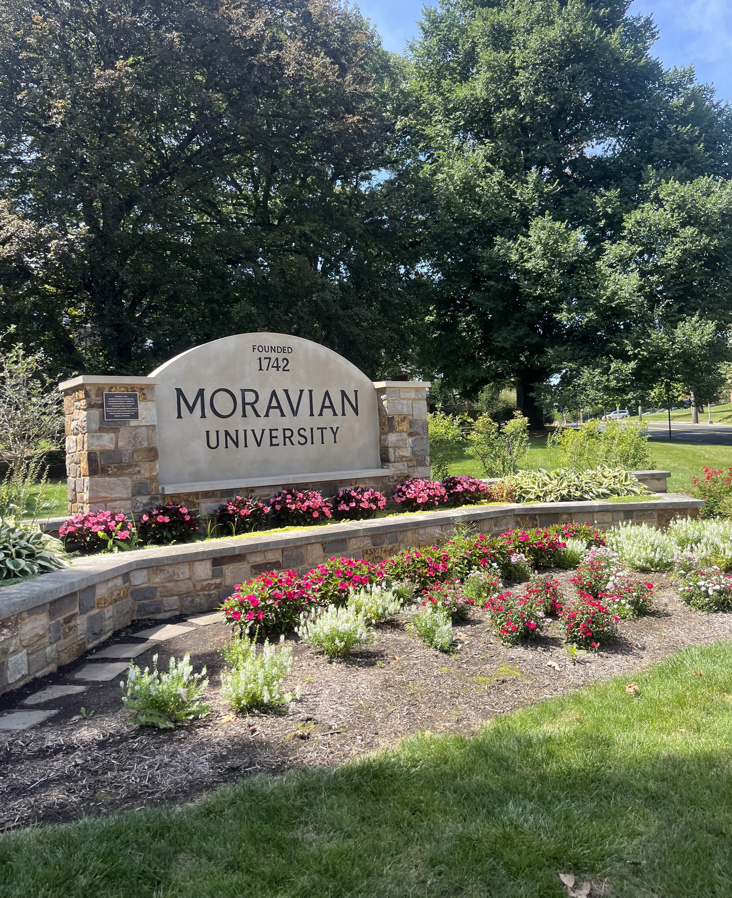 Moravian University sign