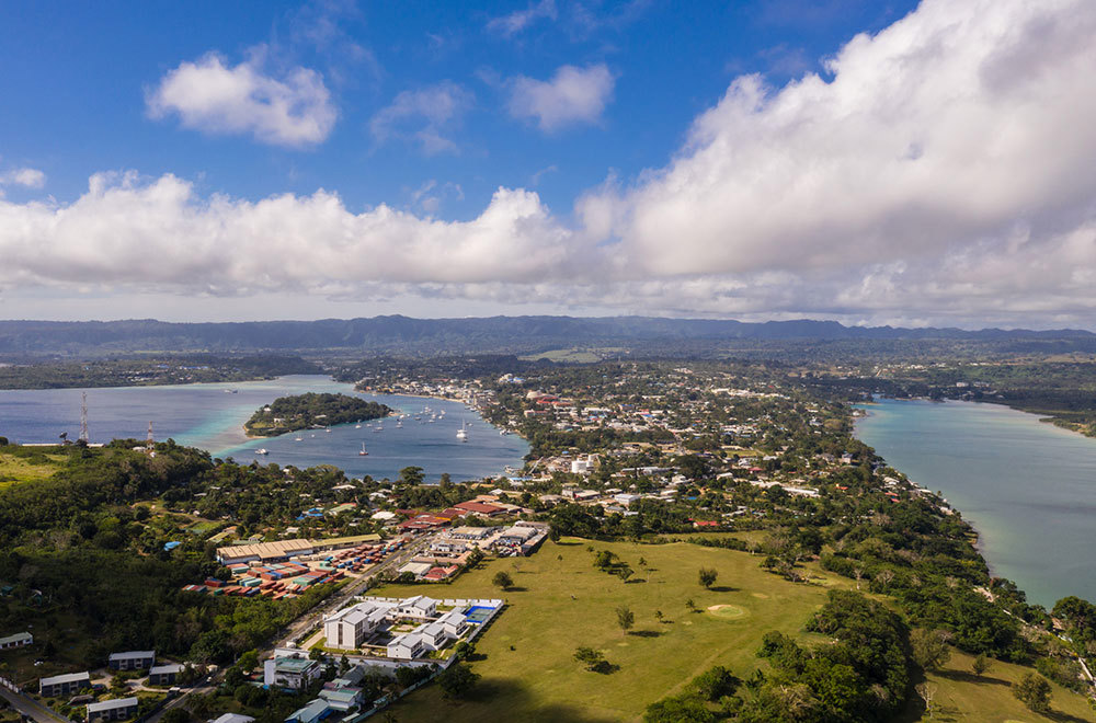 Aerial view of the Port Vila, Vanuatu