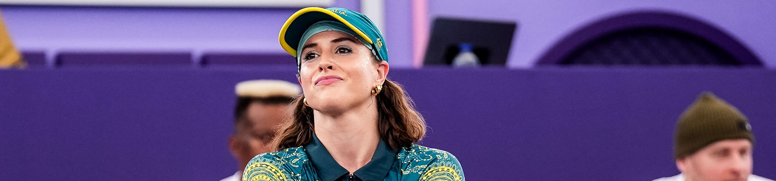  B-Girl Raygun of Team Australia looks on before competing in the B-Girls Round Robin during Day 14 of Breaking - Olympic Games Paris 2024