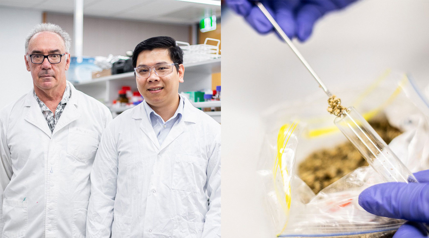 UniSC chemistry academics Dr Trong Tran and Dr Peter Brooks