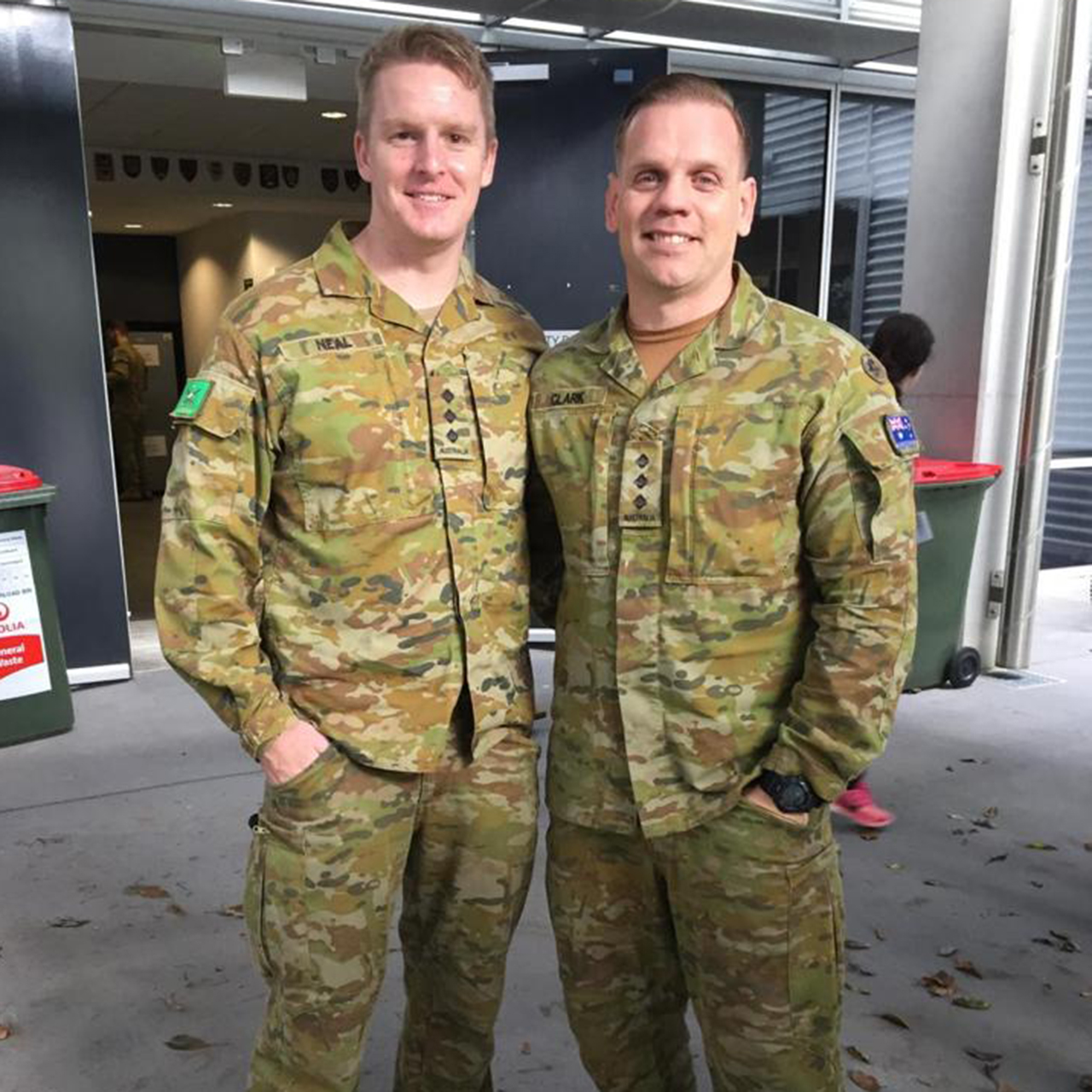 Military veteran research participants David Neal and Jonathan Clark in 2017